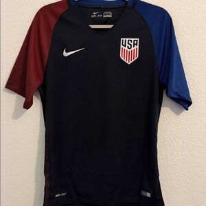 Nike USA Black and Blue Soccer Jersey